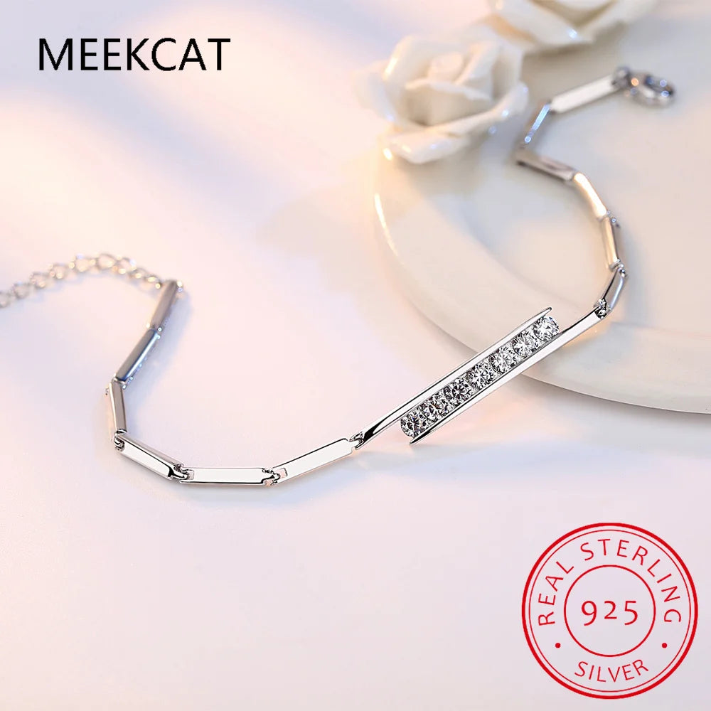 Shine On Women's 925 Sterling Silver CZ Tennis Bracelet - Perfect for Weddings & Special Occasions - Just The Fly Way