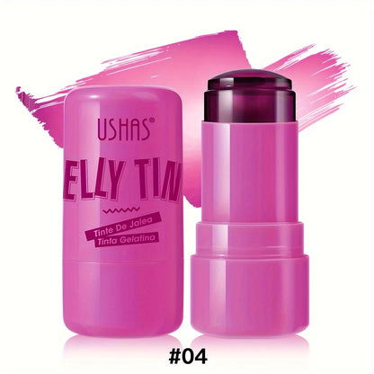 Fashionable, Bold and Beautiful Dress4 Colors Jelly Blush Stick Lip Balm Eyeshadow 3-in-1 Multi-Use Matte Blush Moisturize Brighten Lip Gloss