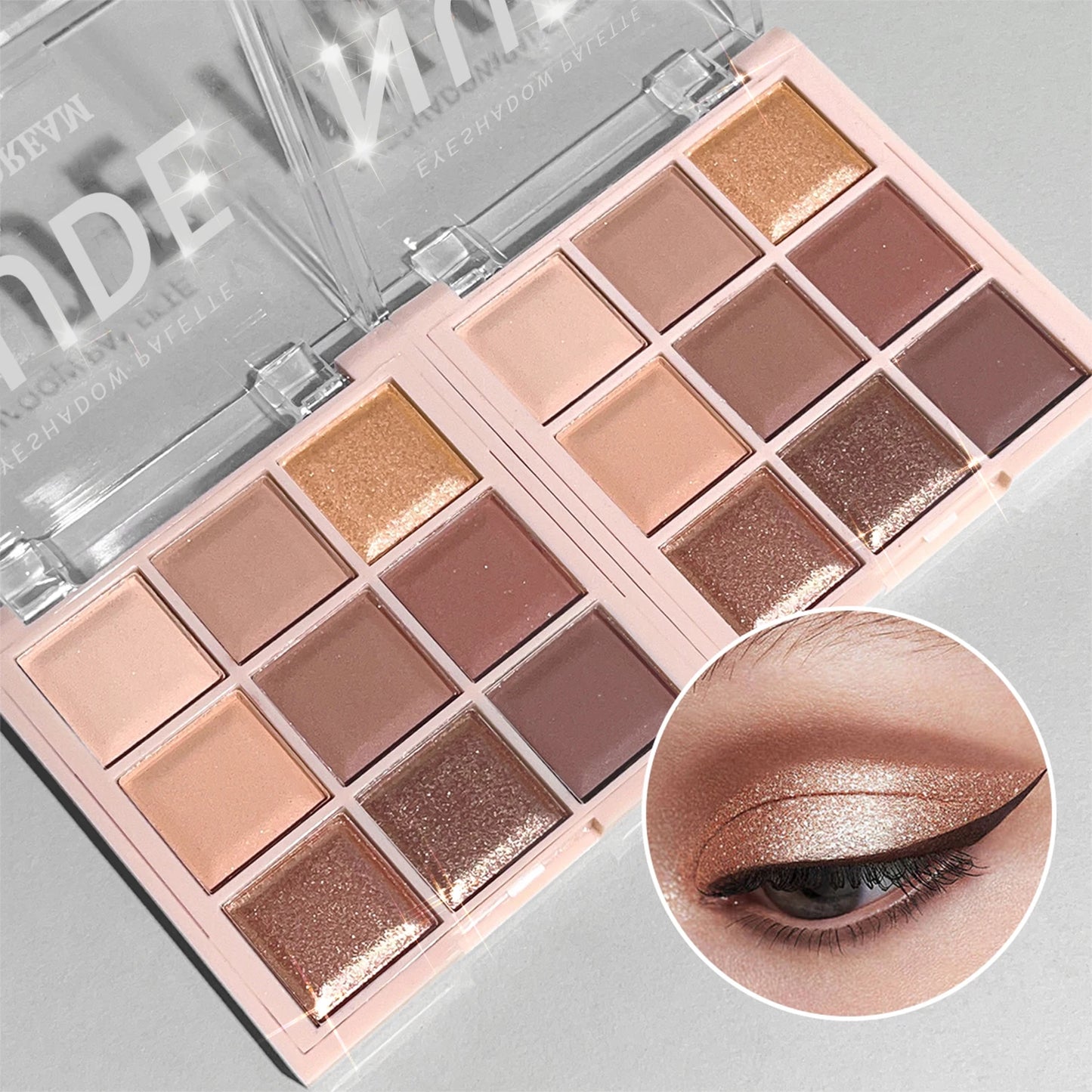 Fashionable, Bold and Beautiful DressJUJU DREAM 9-Color Eyeshadow Palette, Matte & Shimmer Finish, Soft Milk Tea Tones, Compact & Easy for Daily Student Makeup