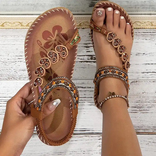 Summer Sandals, Elastic Band Slip-On, Casual Shoes for Beach or Pool - Just The Fly Way
