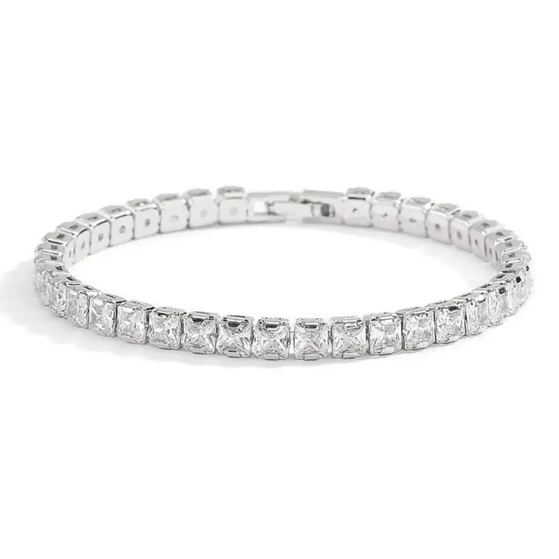 Solid 18K 14K Gold Moissanite Tennis Bracelet for Women D VVS1 Round 925 Sterling Silver Luxury Bracelet for Engagement - Just The Fly Way