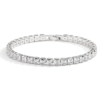 Solid 18K 14K Gold Moissanite Tennis Bracelet for Women D VVS1 Round 925 Sterling Silver Luxury Bracelet for Engagement - Just The Fly Way