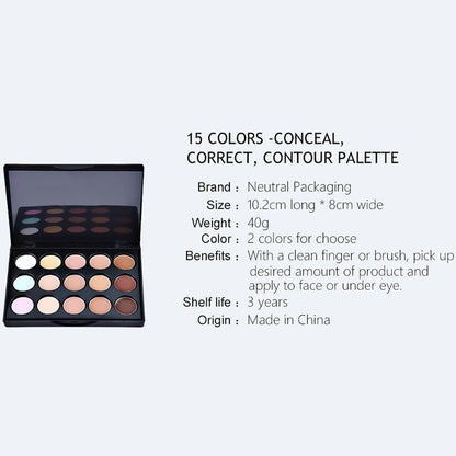 Fashionable, Bold and Beautiful DressPOPFEEL Color Makeup Cosmetic Gift Set - Eyeshadow, Foundation, and Makeup Brushes with Storage Box - Complete Makeup Collection