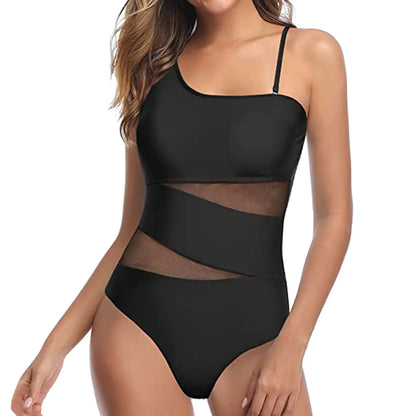 Stylish Women's Two-Piece Swimsuit: New Solid Color Bikini with Hollow Design and European High-Waisted Bottoms - Just The Fly Way