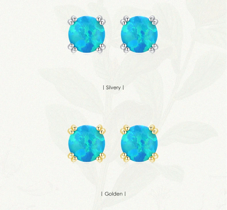 Fashionable, Bold and Beautiful DressMODIAN 925 Sterling Silver Fashion Stylish Natural Opal Stud Earrings For Women Girl Fine Jewelry Anniversary Gifts Accessories - Just The Fly Way