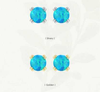 Fashionable, Bold and Beautiful DressMODIAN 925 Sterling Silver Fashion Stylish Natural Opal Stud Earrings For Women Girl Fine Jewelry Anniversary Gifts Accessories - Just The Fly Way
