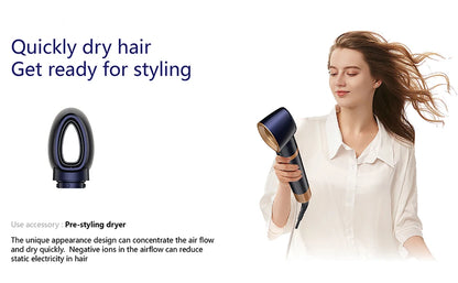Negative Ion Hair Dryer Wrap 6 in 1 Multi-Styler Powerful Hair Dryer Brush Multi-Styler Auto-Wrap Curlers For Dyson Air wrap - Just The Fly Way
