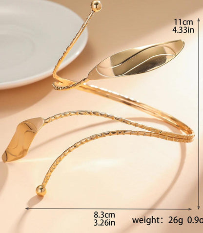 Fashion Gold Geometric Arm Chain Bracelet - Just The Fly Way
