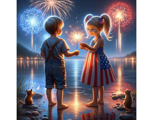 Heartfelt Touch to Your Space with this Framed Poster of Patriotic Kiddos - Just The Fly Way