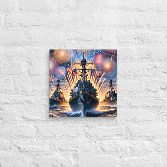 Honor and celebrate pride with this Navy Patriotic Canvas Portrait - Just The Fly Way