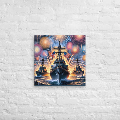 Honor and celebrate pride with this Navy Patriotic Canvas Portrait - Just The Fly Way