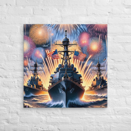 Honor and celebrate pride with this Navy Patriotic Canvas Portrait - Just The Fly Way