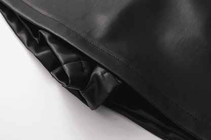 Be Bold in This Low Rise Black Mini Faux Leather Skort - Just The Fly Way