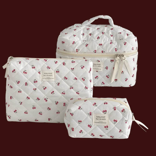 DSers Portable Cherry-Themed Organizer Bag Set - Just The Fly Way