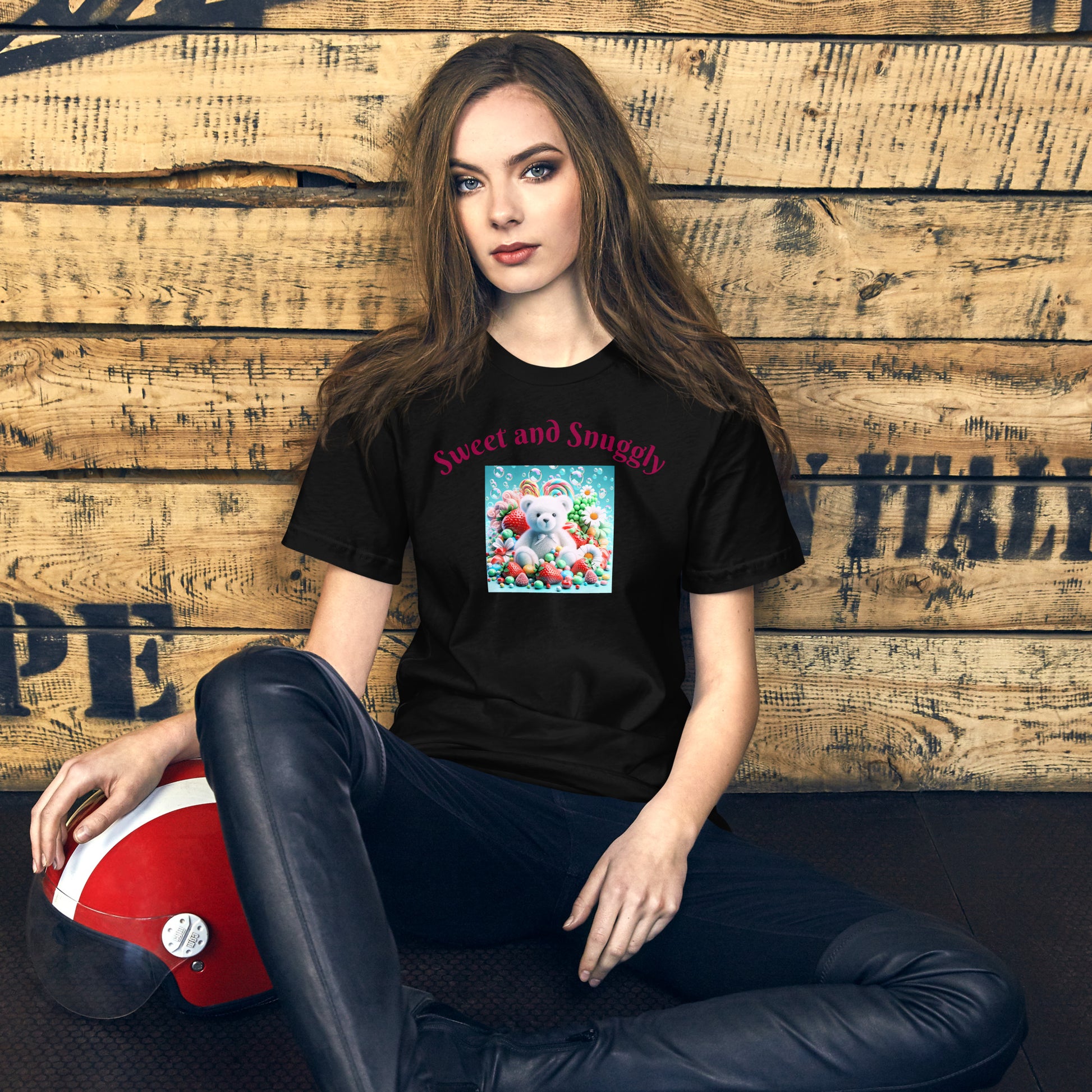 Adorable and Cozy Teddy Bear and Candy T-Shirt to Display Your Endearing Charm - Just The Fly Way